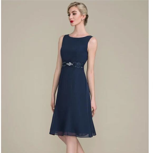 JJ's House Dress Womens Size 8 Wedding Special Occasions Embellished Navy NWT - Picture 1 of 8